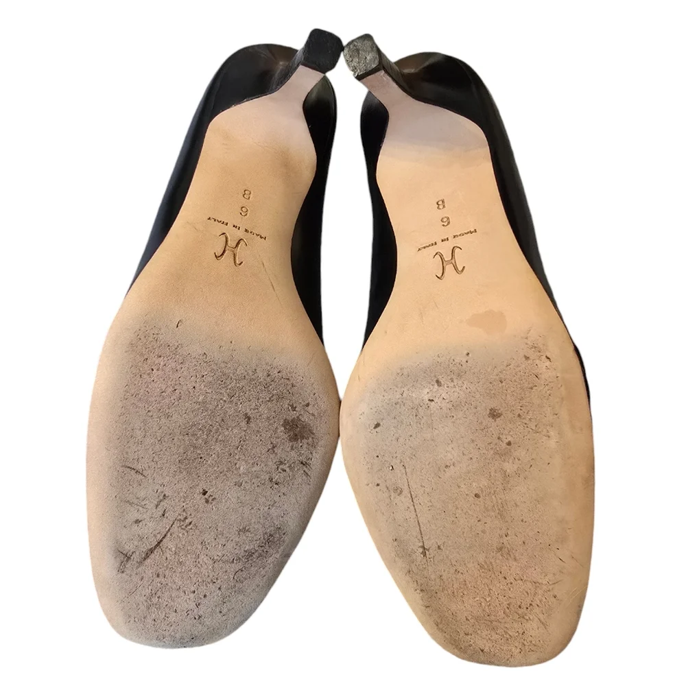 Cole Haan Made in Italy Black Leather Pumps Size 6 in EUC